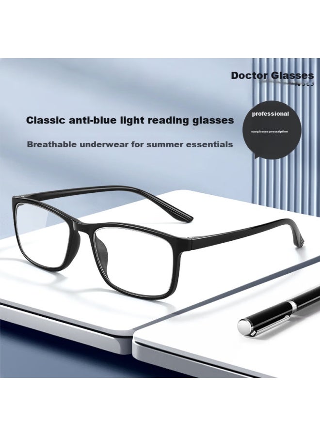 Oona Ouna Reading Gl For Men And Women, High Definition Tr Anti-blue Light Reading Gl, Black, 100 Degrees - Image 1