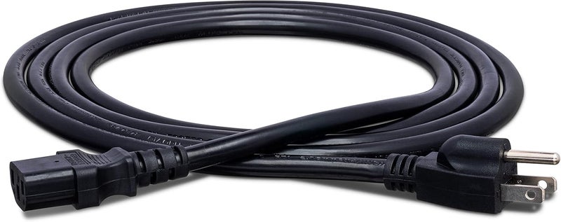 Hosa PWC-408 IEC C13 to NEMA 5-15P Power Cord, 8 Feet - Image 1