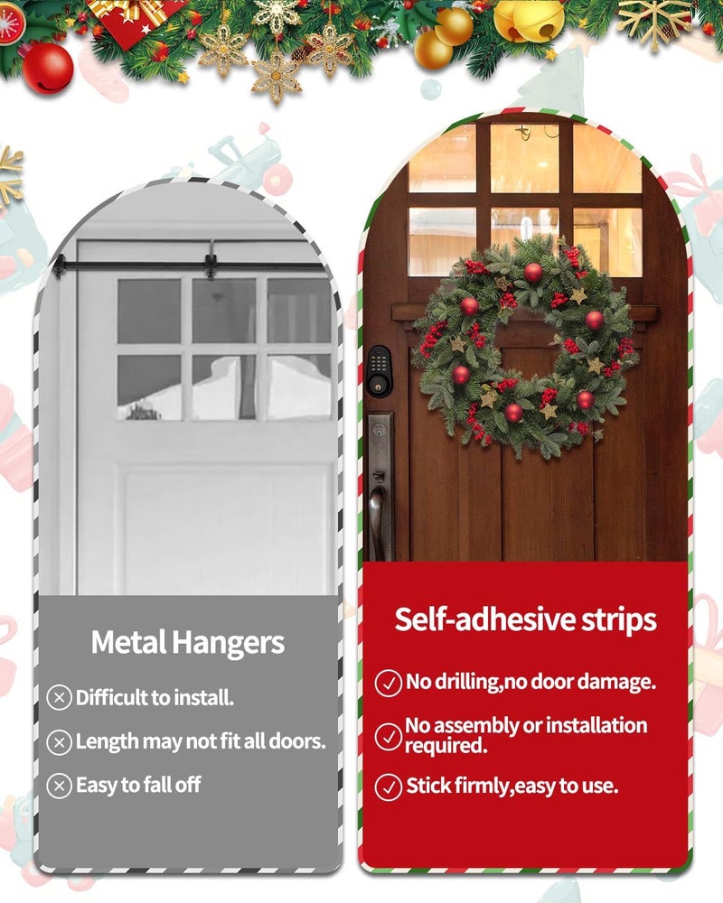 OXDFK 5 PCS Christmas Garland Hanger for Mantle Garland Hooks, Christmas Wreath Ties, Fireplace Stocking Holder, Silicone Adhesive Wreath Hooks for Fireplace Mantle, Stairways Banister (5 Colors) - Image 5