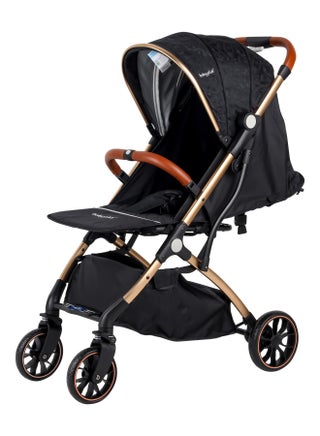 BABY PLUS Foldable Baby Stroller for Newborns & Toddlers (0-3 Years) – Durable Travel Stroller with Adjustable Canopy, Safety Belt & Large Storage Basket – Black - pzsku/Z0D8A72DC979BAC88EF82Z/45/1741691998/05da5b7a-1374-41ca-83de-89cec9b216fc