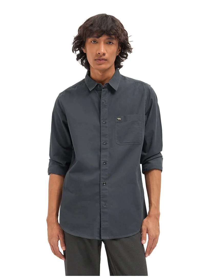 THE BEAR HOUSE Men’s Long Sleeve Shirt – Classic, Comfortable and Stylish Essential for Work, Travel or Casual Outings