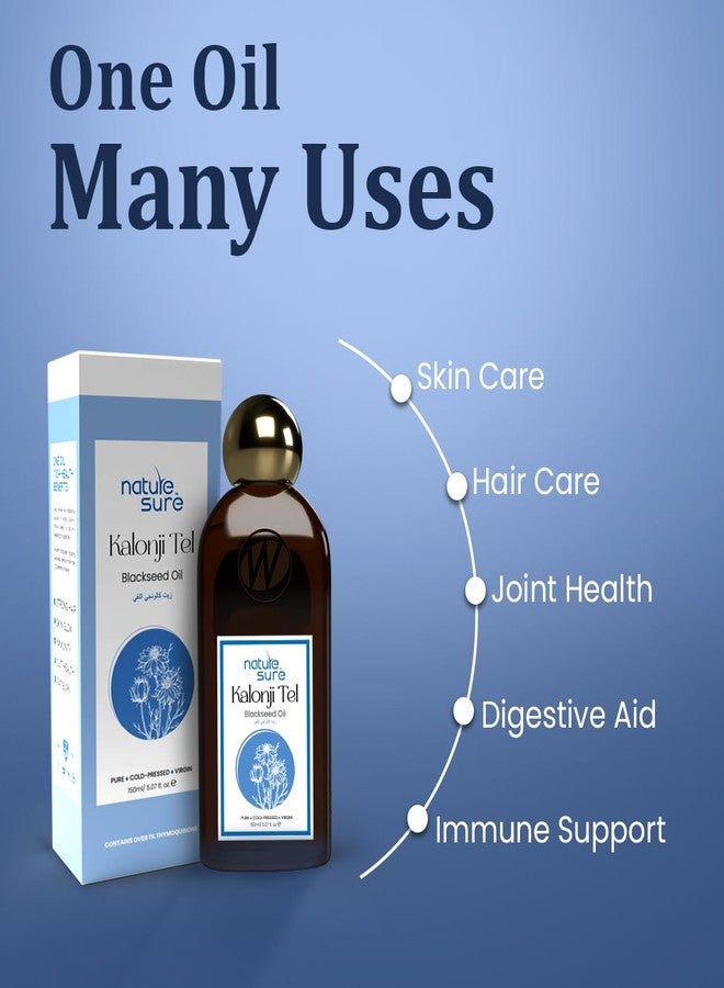 Nature Sure Kalonji Oil Cold Pressed Black Seed Oil for Skin, Hair & Massage, Skin Firming & Anti Aging - 150ml - Image 5