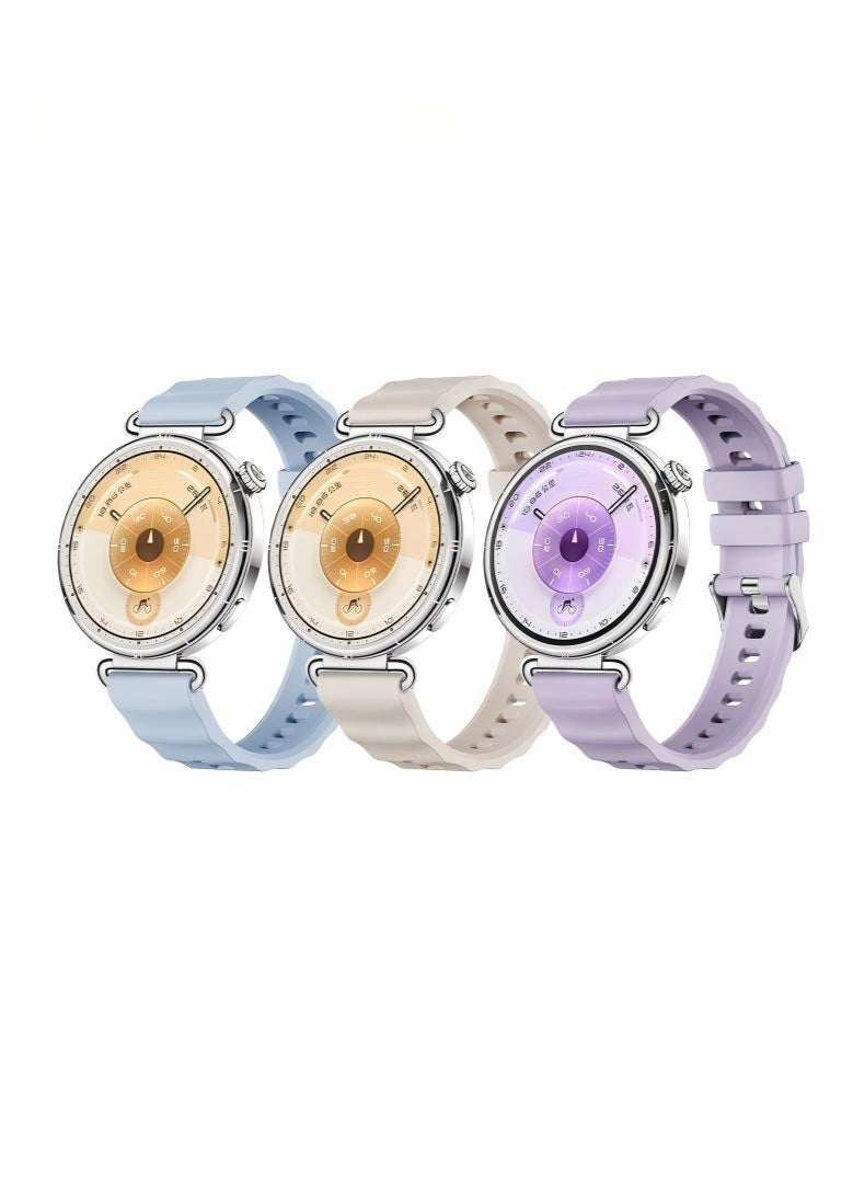 HW Silicone Band Compatible with Huawei Watch GT6/GT5/GT4 41mm, 18mm Classic Silicone Loop Strap, Soft Breathable Wristbands No Gap Wristband Strap - Image 1