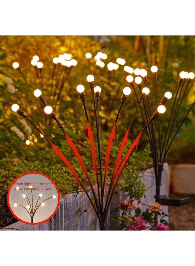 TAPIT Solar Firefly Lights 2PCS 16 LED Solar Lights Outdoor Waterproof IP65 Starburst Swaying Solar Firefly Lights Solar Pathway Lights for Path Landscape Garden Yard Patio (2 PCS Warm Light) - Image 4