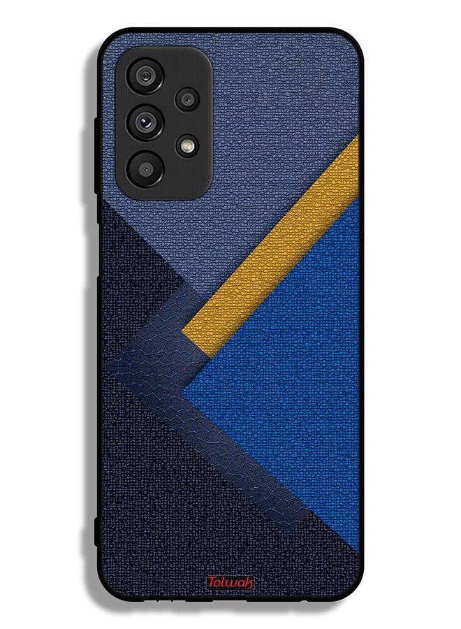 Tolwak Samsung Galaxy A23 5G Protective Case Cover Triangles Leather Shades Pattern - Image 1