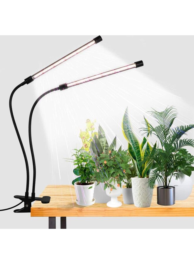 6-Head Adjustable LED Lights, Full Spectrum Grow Lamp with Timer, Warm White Light for Indoor Plants - Image 1