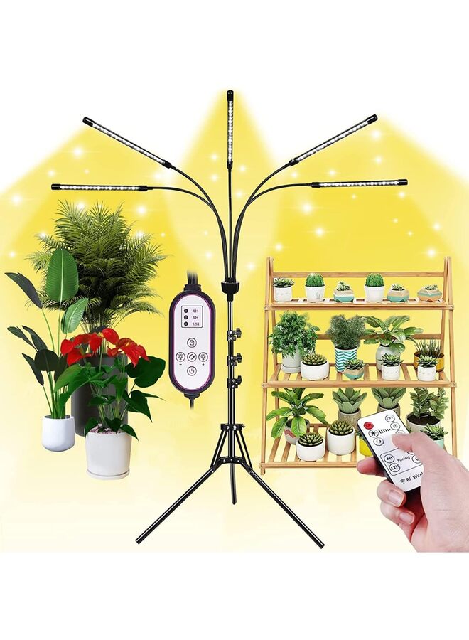 6-Head Adjustable LED Lights, Full Spectrum Grow Lamp with Timer, Warm White Light for Indoor Plants - Image 2