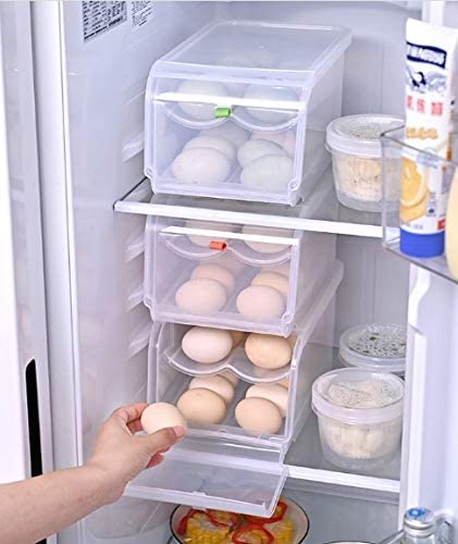 Bellveen Egg Storage Basket for Fridge Plastic New Eggs Storage Airtight Box 24 grid Pack of 1 - Image 4