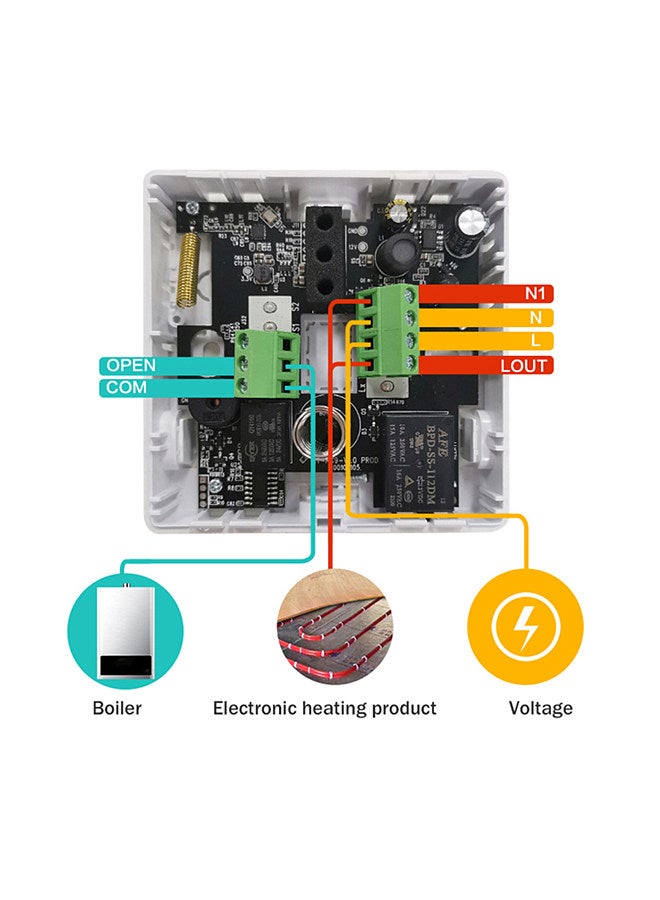 ترموستات غلاية ذكي WIFI مع التطبيق والتحكم الصوتي، شاشة LCD ملونة، ترموستات ذكي للغرفة الرقمية القابلة للبرمجة  - Image 5