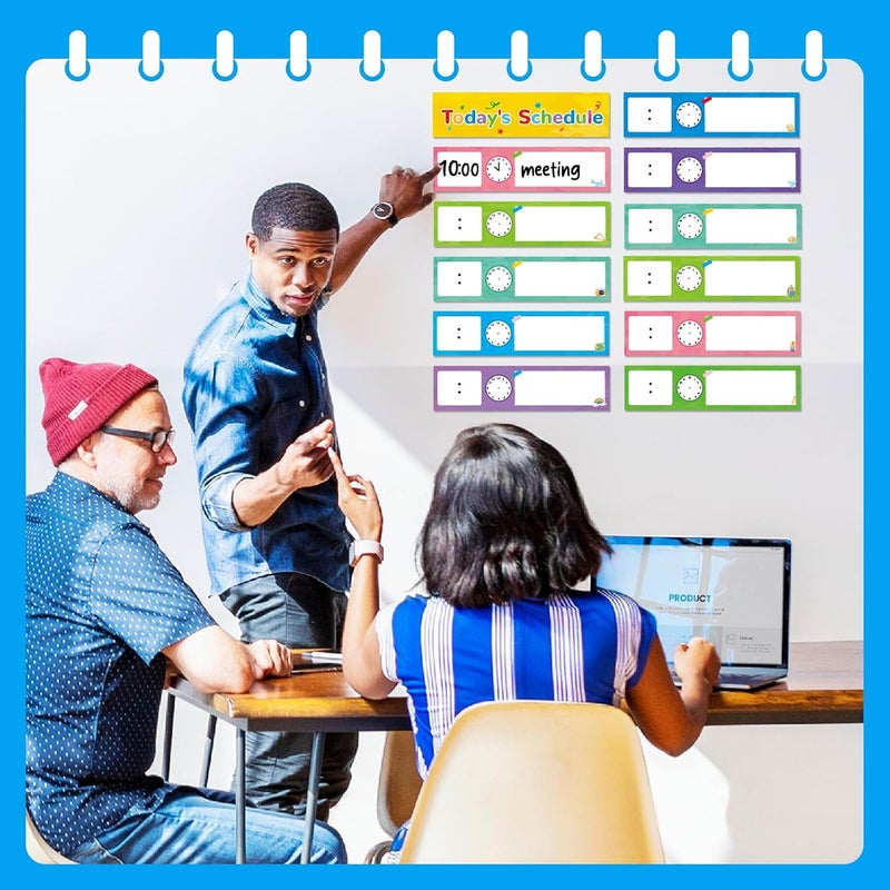 Omlisca 24 Pcs Daily Schedule Cards Schedule Board for Kids Teacher Schedule Chart Daily Plan Classroom Pocket Chart for Office School Homeschool Decorations - Image 2