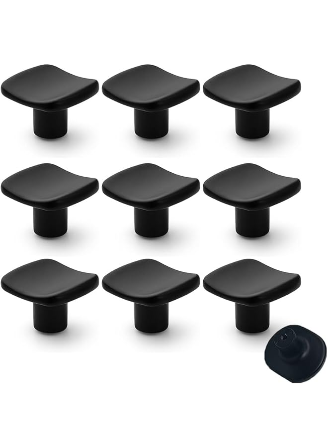promass Kitchen Cabinet Knobs of Oval,Quality Drawer and Dresser Knob, Handle Pulls for Cabinet Doors, Bathroom Drawers,32mm,10 Pack,Matte Black - Image 1
