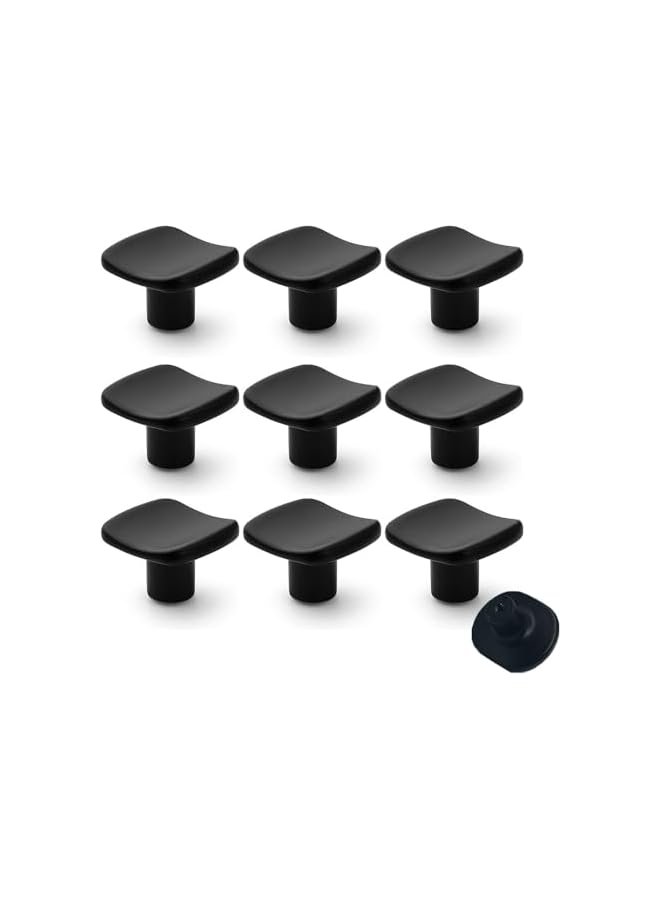 promass Kitchen Cabinet Knobs of Oval,Quality Drawer and Dresser Knob, Handle Pulls for Cabinet Doors, Bathroom Drawers,32mm,10 Pack,Matte Black - Image 2