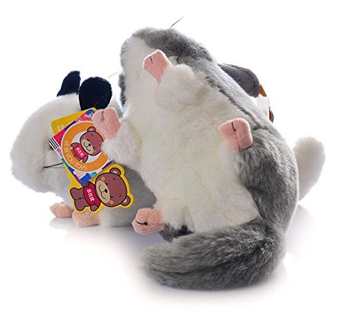 Cute rabbit MSNOR 12 inch Chinchilla Plush Toy Stuffed Animal Toy Plush Animal Doll (Gray) - Image 3