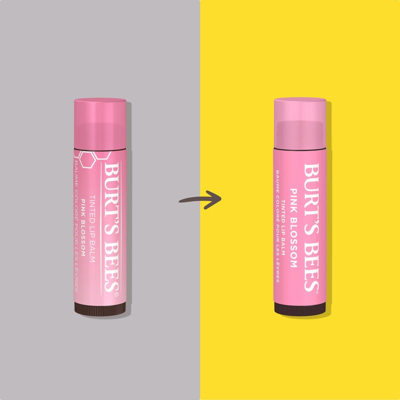 Burt's Bees Burts Bees Tinted Lip Balm Pink Blossom; 8 Hour Moisture; Provides a Hint of Color; Nourishing Shea Butter; 100% Natural Origin; 1 Tube; 0.15 Oz. (Package May Vary) - Image 2