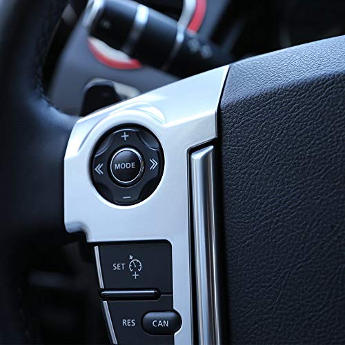 YIWANG ABS Chrome Car Steering Wheel Cover Trim 3D Sticker 2pcs For Land Rover Range Rover Sport 2010-2013 Car Accessories (Matte Silver) - Image 5