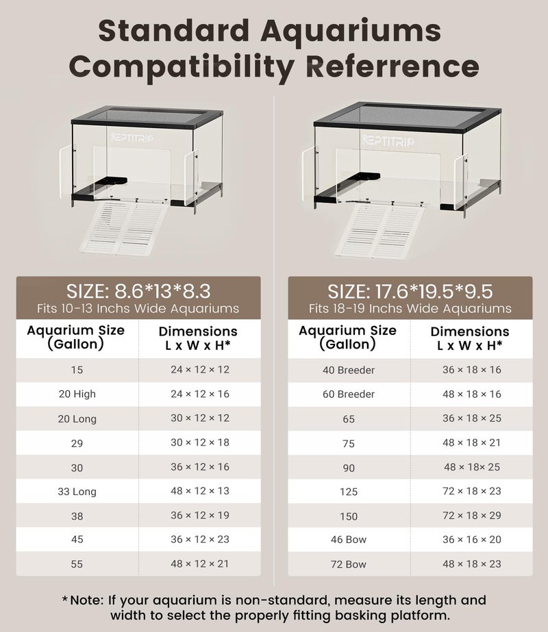REPTITRIP Turtle Basking Platform for 18-19 Inchs Wide Aquariums - Last Long Stainless Steel Supports & Mesh, Non-Slip Ramp for Aquatic Turtles, Turtle Tank Accessories (Extra Large) - Image 3
