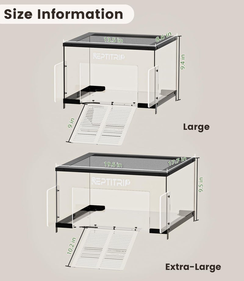 REPTITRIP Turtle Basking Platform for 18-19 Inchs Wide Aquariums - Last Long Stainless Steel Supports & Mesh, Non-Slip Ramp for Aquatic Turtles, Turtle Tank Accessories (Extra Large) - Image 2