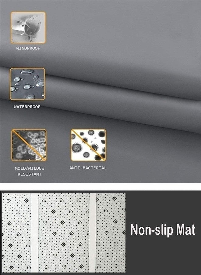 DDS-DUDES 4Pcs African American Black Women Waterproof Shower Curtain Sets for Bathroom with Non Slip Rugs, Toilet Cover and Bath Mat, 12 Plastic Hooks (Queen) - Image 4
