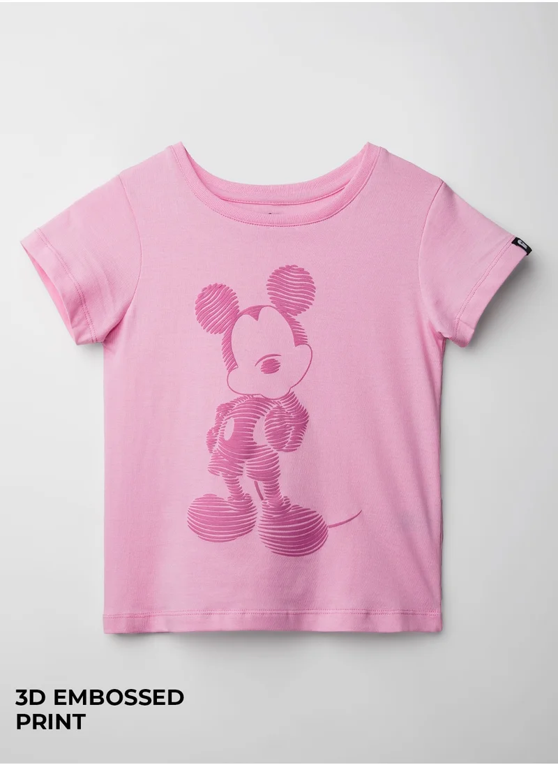 The Souled Store The Souled Store Mickey Mouse Printed Half Sleeves T-shirt for Kids and Girls