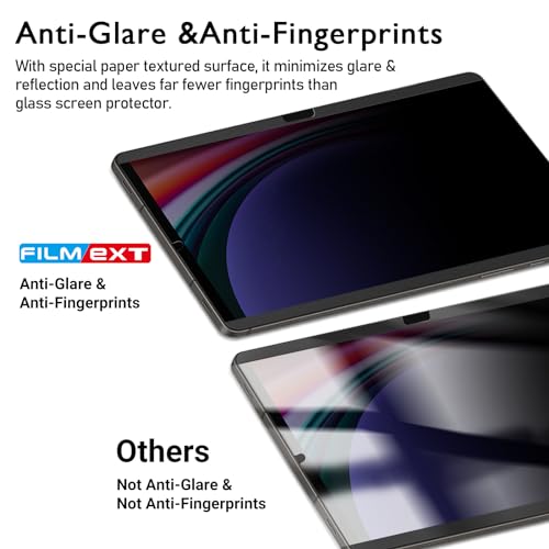 FILMEXT Magnetic Privacy Screen for Samsung Galaxy Tab S10 Plus 2024/Tab S9 FE+/Tab S9 Plus 2023/Tab S8+/Tab S7 FE/Tab S7 Plus 2020 12.4 inch,Anti Spy Anti Glare Anti Blue Light Screen Filter-Matte - Image 5