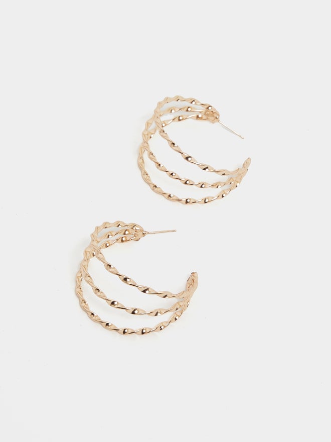 Styli Styli Triple Hoop Earrings  - Image 3
