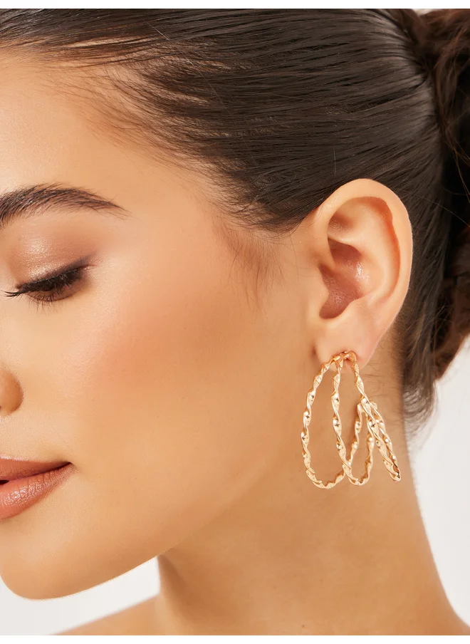 Styli Styli Triple Hoop Earrings