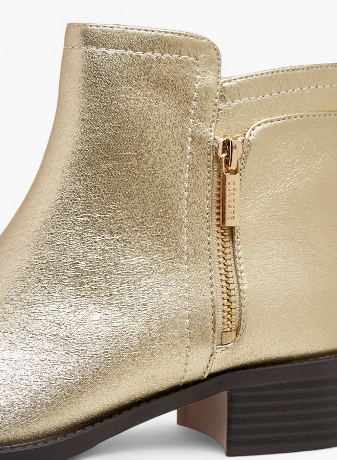 Celeste Women's Solid Ankle Boots with Zip Closure - Image 4