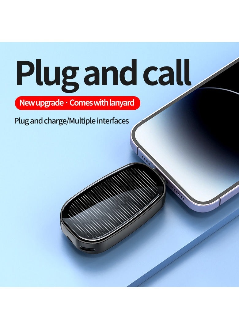 general 1500mAh Large Capacity Battery Small Solar Charger Solar Power Bank Keychain Charger for Mobile Phone with Carabiner Emergency Power Supply - Image 2