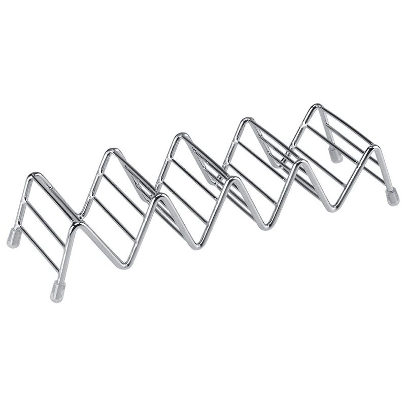 Stainless Steel Wave Shape Taco Holder 4 5 Grids Stand Keeps Tacos Upright Easy Clean - Image 2