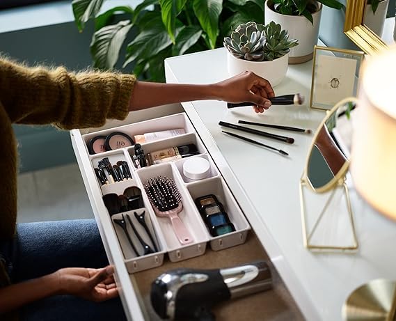 SHOPECOM مجموعة تنظيم الأدراج الجمالية المكونة من 7 قطع من شوبكوم - Image 5