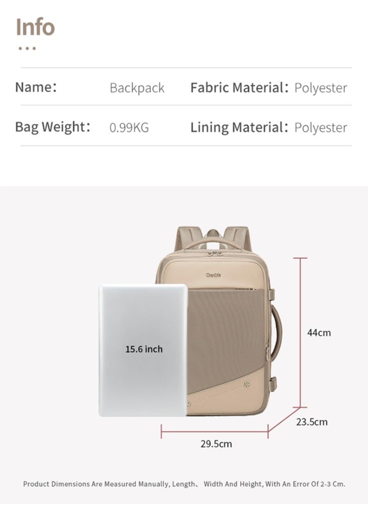 Chantria Professional Female Laptop Backpack, Women Travel Backpack with USB Charging Port, College Bookbag for Student  - Image 4