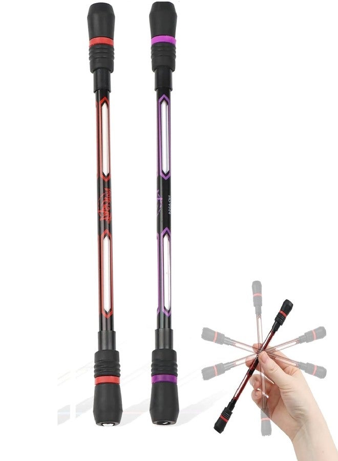 PAXCOO 2pcs Spinning Ballpoint Pens Writable Rolling Finger Pen Spinning Rotating Pen Non-Slip Coated Mod with Office Supplies,Cool Pens Stationery Set for Girls Boys Playing Kids Student Gift - Image 1