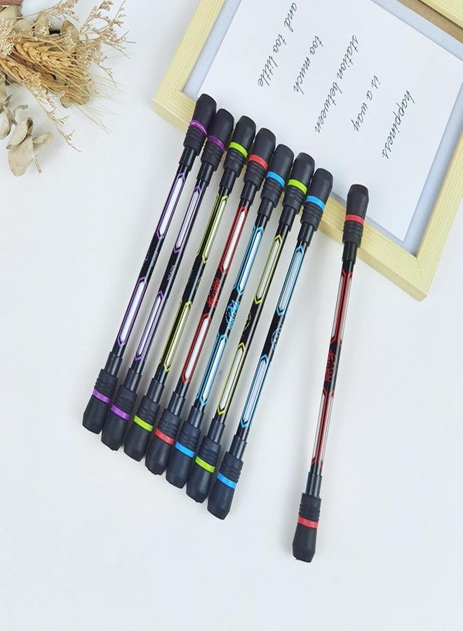 PAXCOO 2pcs Spinning Ballpoint Pens Writable Rolling Finger Pen Spinning Rotating Pen Non-Slip Coated Mod with Office Supplies,Cool Pens Stationery Set for Girls Boys Playing Kids Student Gift - Image 5