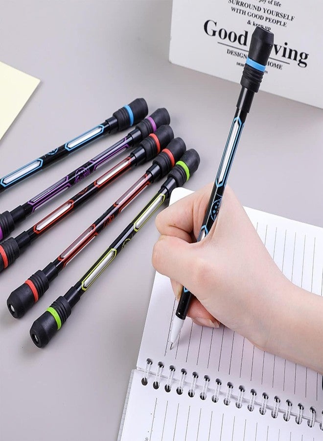 PAXCOO 2pcs Spinning Ballpoint Pens Writable Rolling Finger Pen Spinning Rotating Pen Non-Slip Coated Mod with Office Supplies,Cool Pens Stationery Set for Girls Boys Playing Kids Student Gift - Image 4