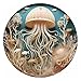 PPuzzling Ocean Jellyfish Puzzles for Adults 1000 Pieces Impossible Deep Blue Sea Fish Jigsaw Puzzles Round Jellyfish Paper Art Challenging Puzzle as Wall Decor - Image 4