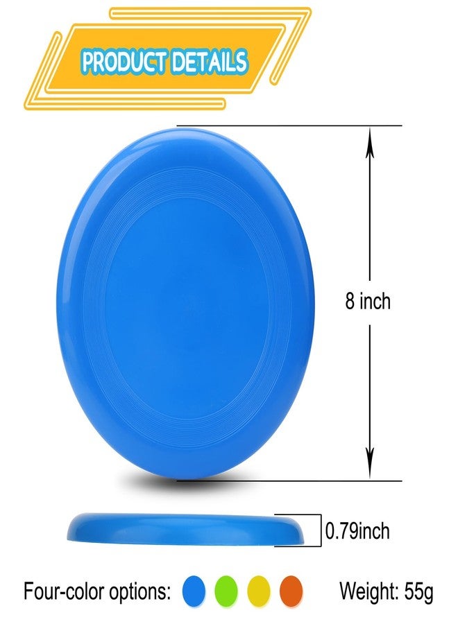 Amarlozn Jumbo 8" Flying Disc Toys for Kids Adults, 8 Pack Flying Sport Yard Ring Toy for Outdoor Beach Accessories Backyard Lawn Park, Toss and Catch Game Sports Toy for Boys Girls - Image 5