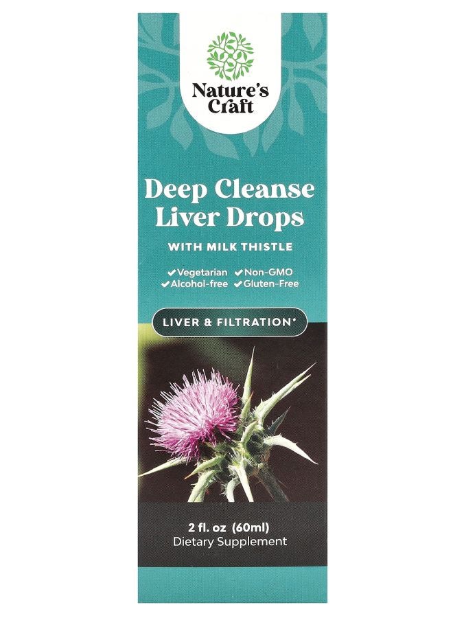 Nature's Craft Deep Cleanse Liver Drops with Milk Thistle 2 fl oz (60 ml)