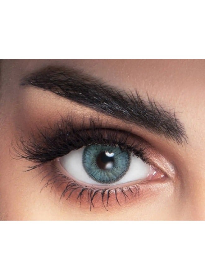 MyLens Light Blue Monthly Disposable Colored Contact Lenses Unisex Cosmetic Contact Lenses - Image 2