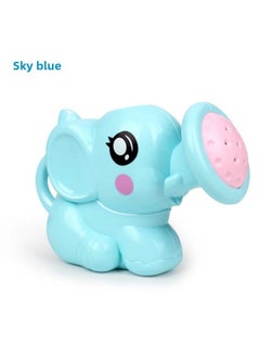 Baby Bath Baby Swimming Chain Little Turtle Water Play Toy Children's Bath Shake Tone Water Spray Little Duck-Color:Sprinkle Baby Elephant Blue