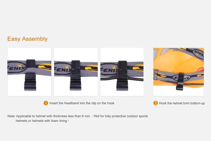 Fenix Helmet Headlamp Hooks, Black, ALD-02 - Image 3