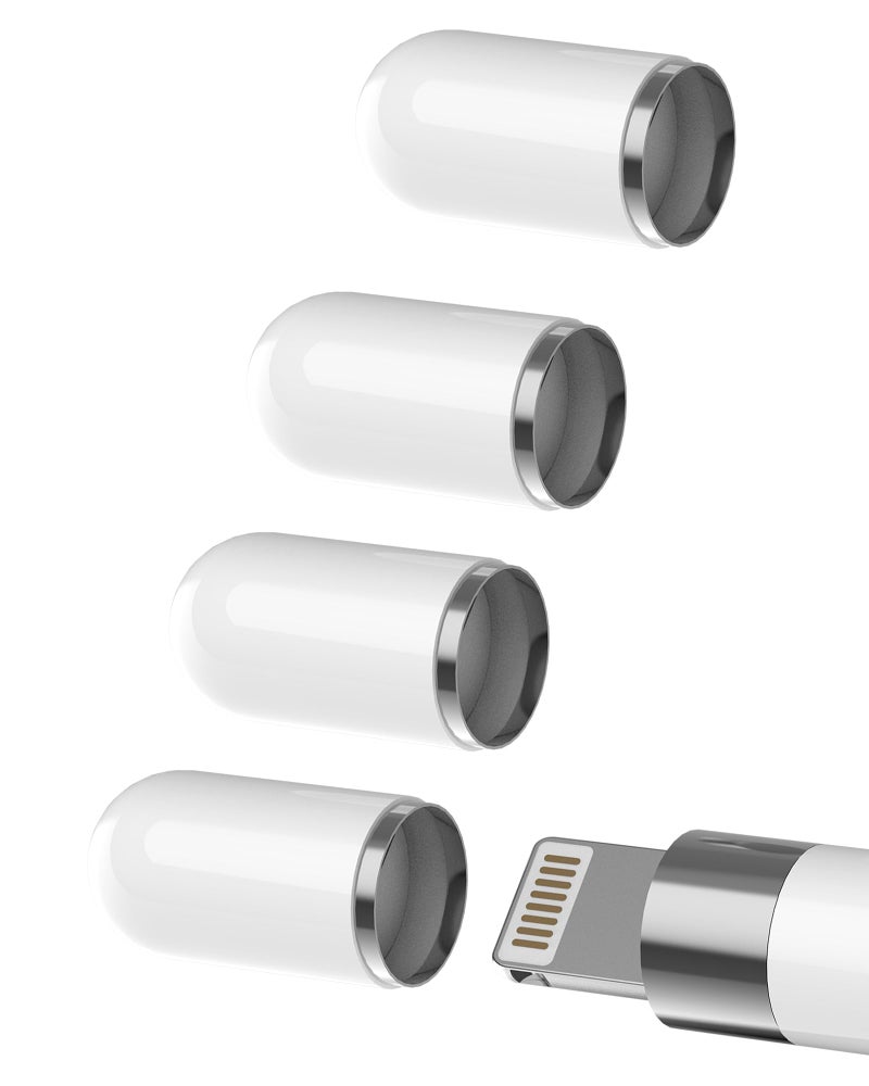 HOYULLI Pencil Cap(4 Pack) Top Magnetic Adapter 1st Generation Caps Accessories First Gen Stylus Pen Replacement Accessory Compatible for IPad 6 7 8 9 10th,12.9 Inch IPad Pro 1 10th, 10.5 Inch - Image 1