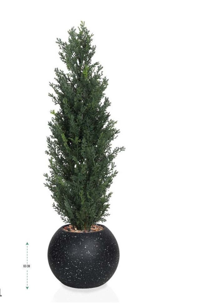 co arma Artificial Simulation Cypress Tree for Garden, Home and Balcony Decoration 65cm  - Image 2