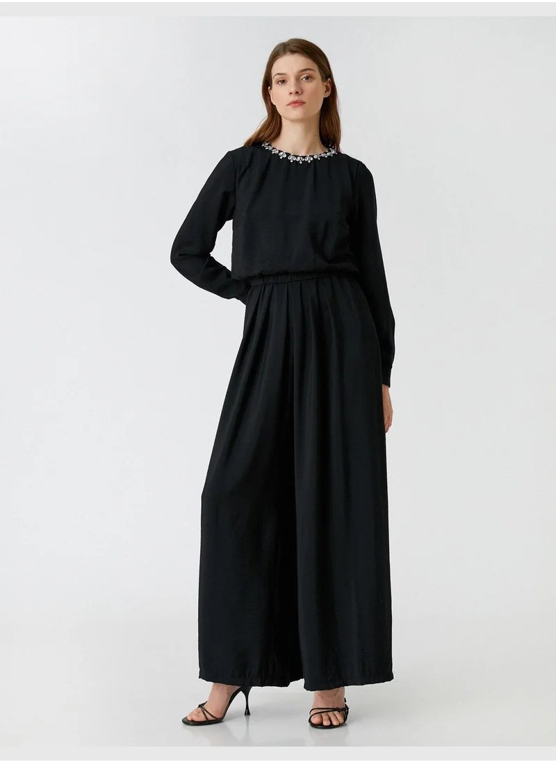 كوتون Wide Leg Jumpsuit