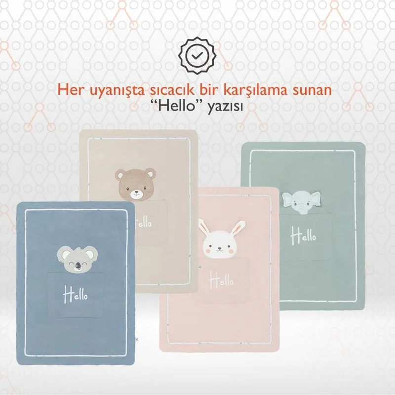 Gezenbebe Hero Embroidered Baby & Kids Quilt (100x135) Teddy