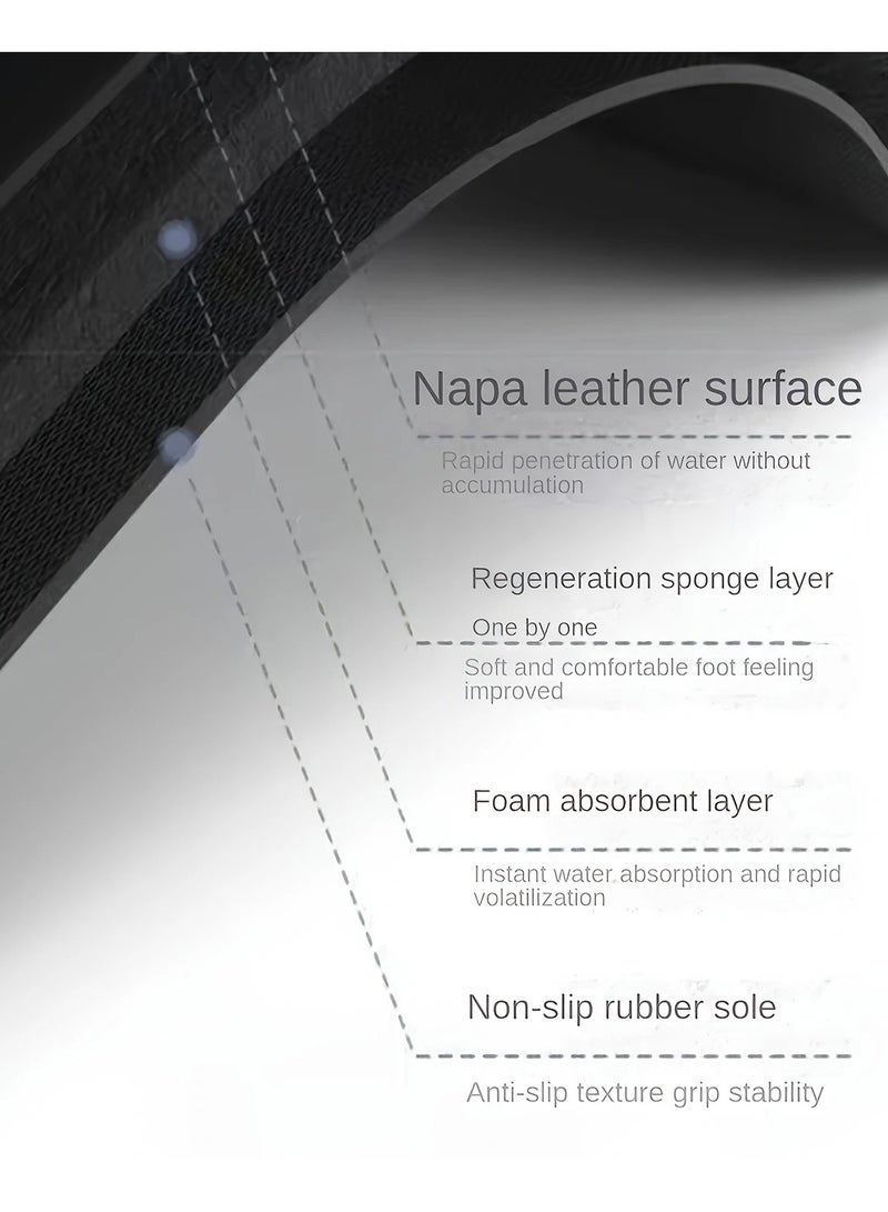 سجادة أرضية حمام مضادة للانزلاق بنمط زهور، سجادة/سجادة باب ناعمة سريعة الجفاف من الدياتوميت لمستخدمي المركبات الترفيهية وعشاق التخييم، والدش، وحوض الاستحمام، ومرحاض المركبات الترفيهية، للاستخدام الداخلي والخارجي (40 × 60 سم) - Image 3