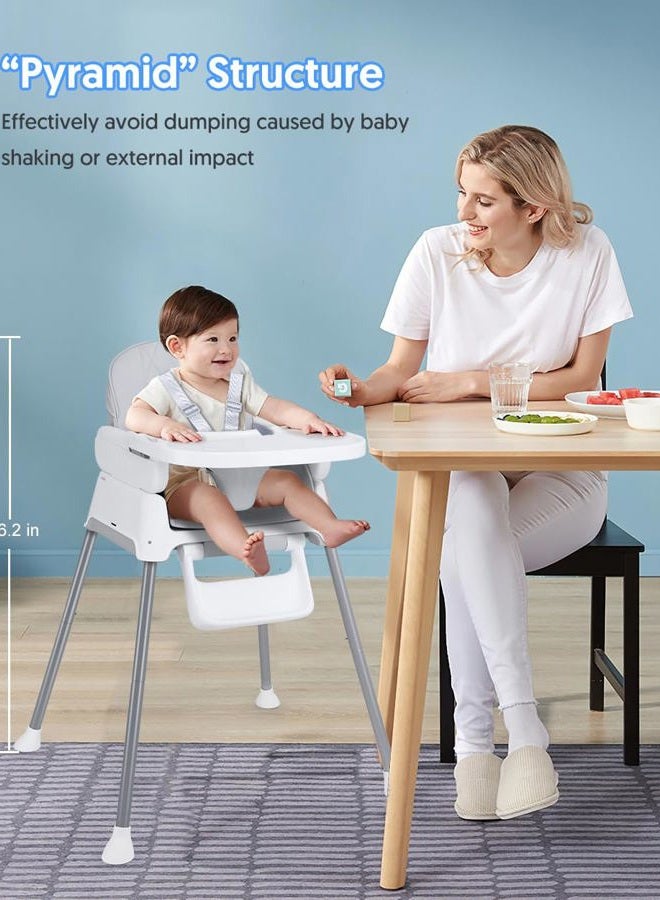 Bellababy 3 in 1 Baby High Chair, Adjustable Convertible Chairs for Babies and Toddlers, Compact/Light Weight/Portable/Easy to Clean - Image 2