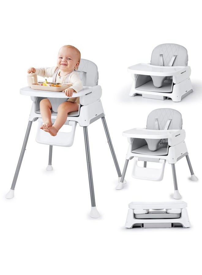 Bellababy 3 in 1 Baby High Chair, Adjustable Convertible Chairs for Babies and Toddlers, Compact/Light Weight/Portable/Easy to Clean - Image 1