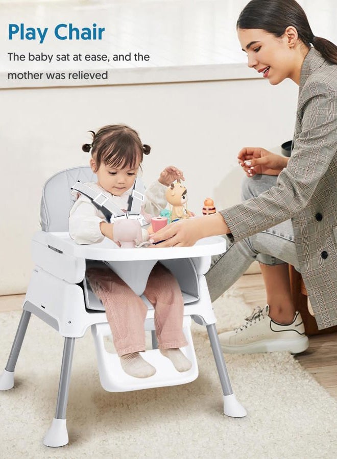 Bellababy 3 in 1 Baby High Chair, Adjustable Convertible Chairs for Babies and Toddlers, Compact/Light Weight/Portable/Easy to Clean - Image 4