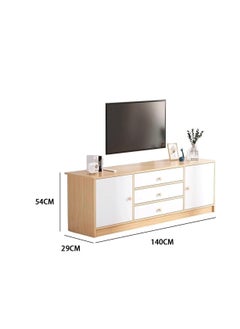 Modern TV Stand Entertainment Center For TV Media Console Table TV Stand with Storage Cabinets Three Drawers and Shelves, White & Grey TV Console Cabinet Furniture for Living Room Wood 140x29x54cm（DSG018） - pzsku/Z0D8BAC20A1D4A1D5B658Z/45/_/1728715255/18280052-f789-4e2b-b30e-d0a0c9b0be0a