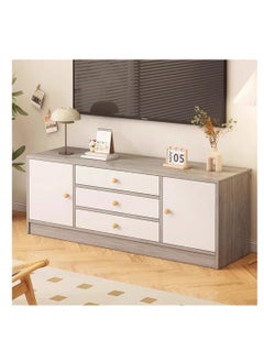 Modern TV Stand Entertainment Center For TV Media Console Table TV Stand with Storage Cabinets Three Drawers and Shelves, White & Grey TV Console Cabinet Furniture for Living Room Wood 140x29x54cm（DSG018） - pzsku/Z0D8BAC20A1D4A1D5B658Z/45/_/1728715266/5f23083a-ead6-494c-9a3b-7c3059354af1